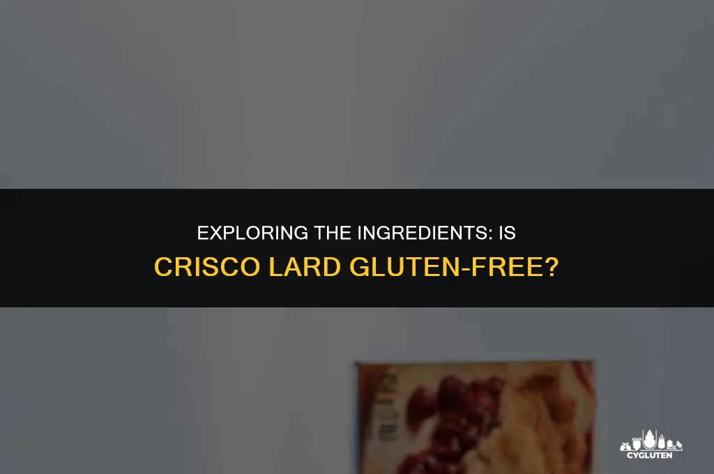 is crisco lard gluten free