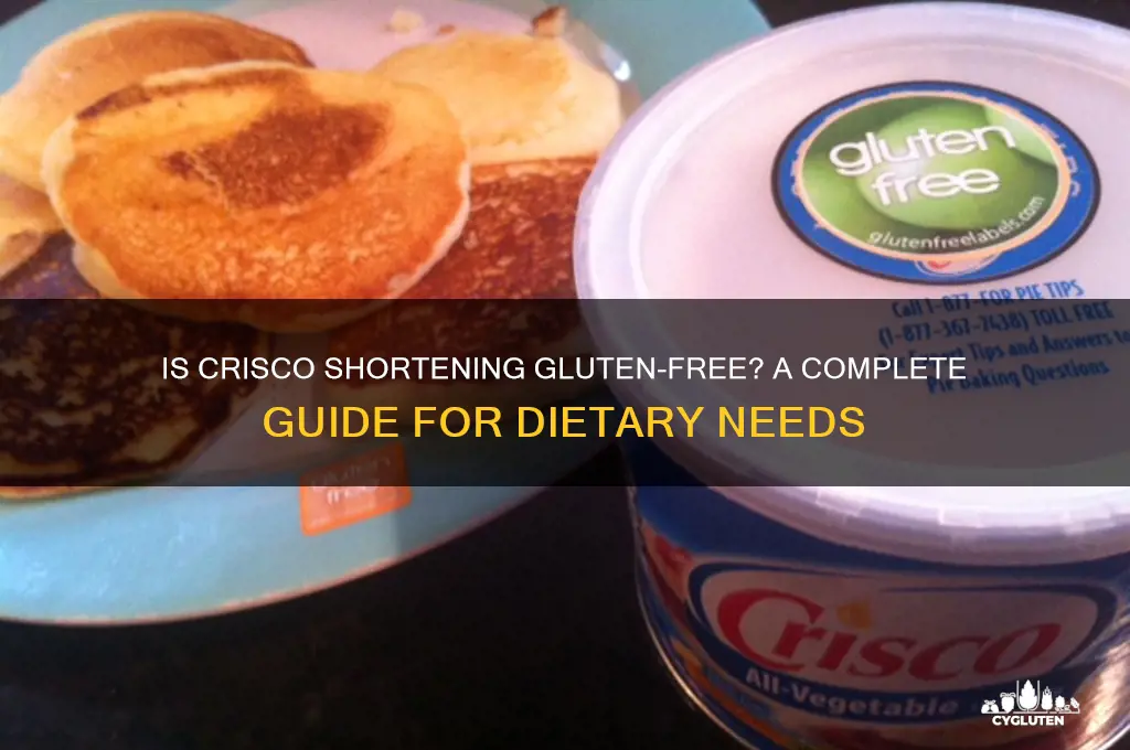 is crisco shortening gluten free