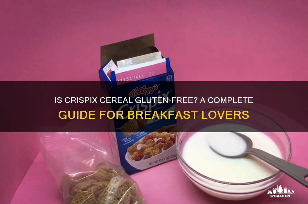is crispix cereal gluten free