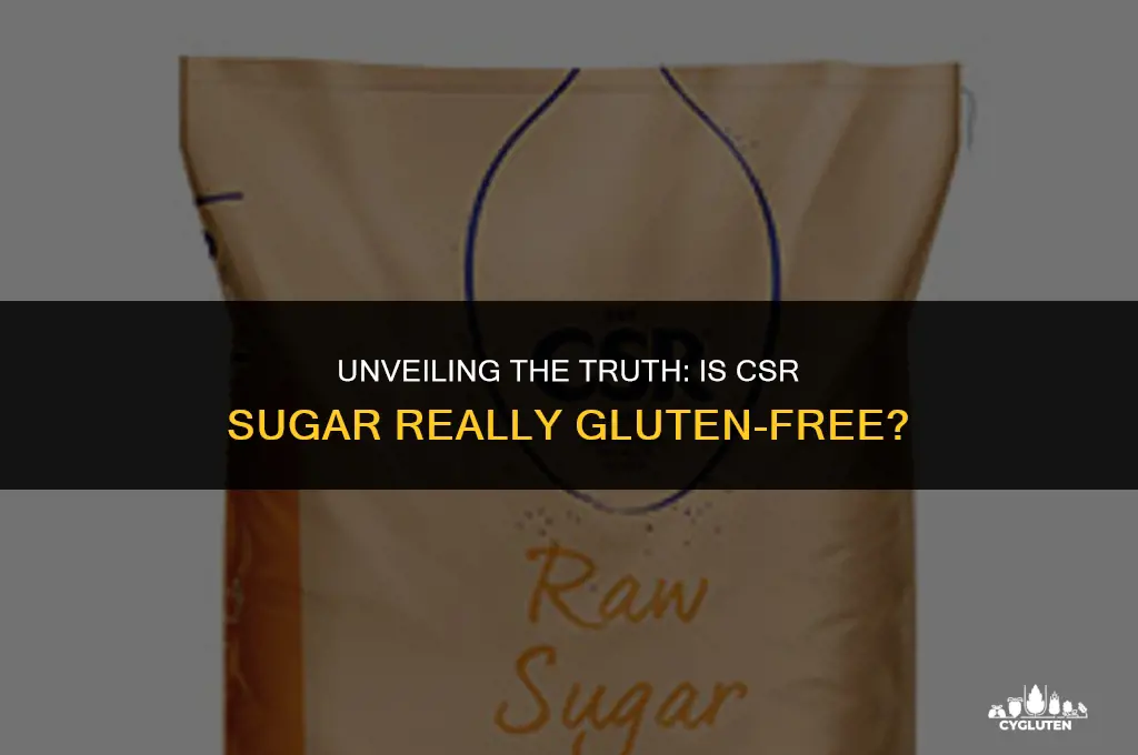 is csr sugar gluten free