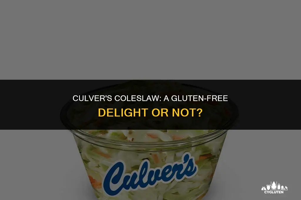 is culvers coleslaw gluten free