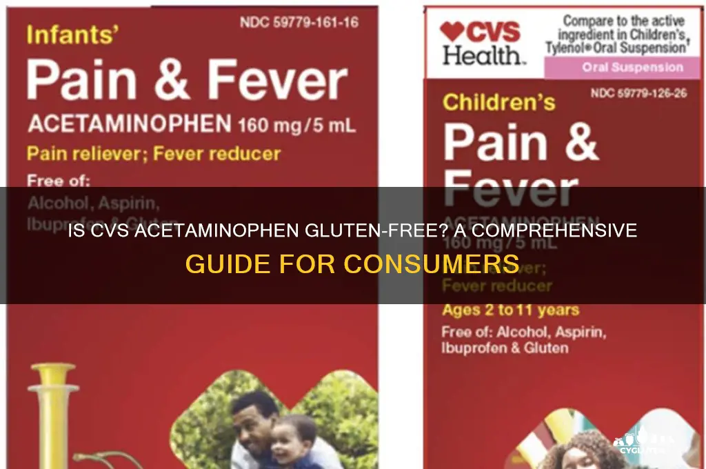 is cvs acetaminophen gluten free