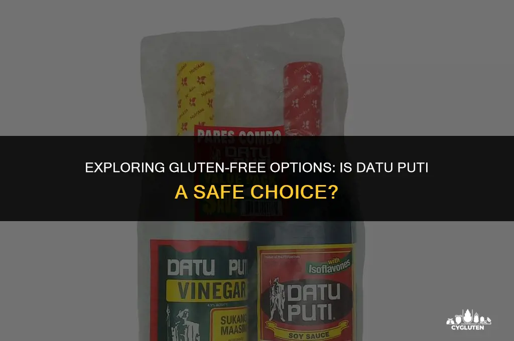 is datu puti gluten free