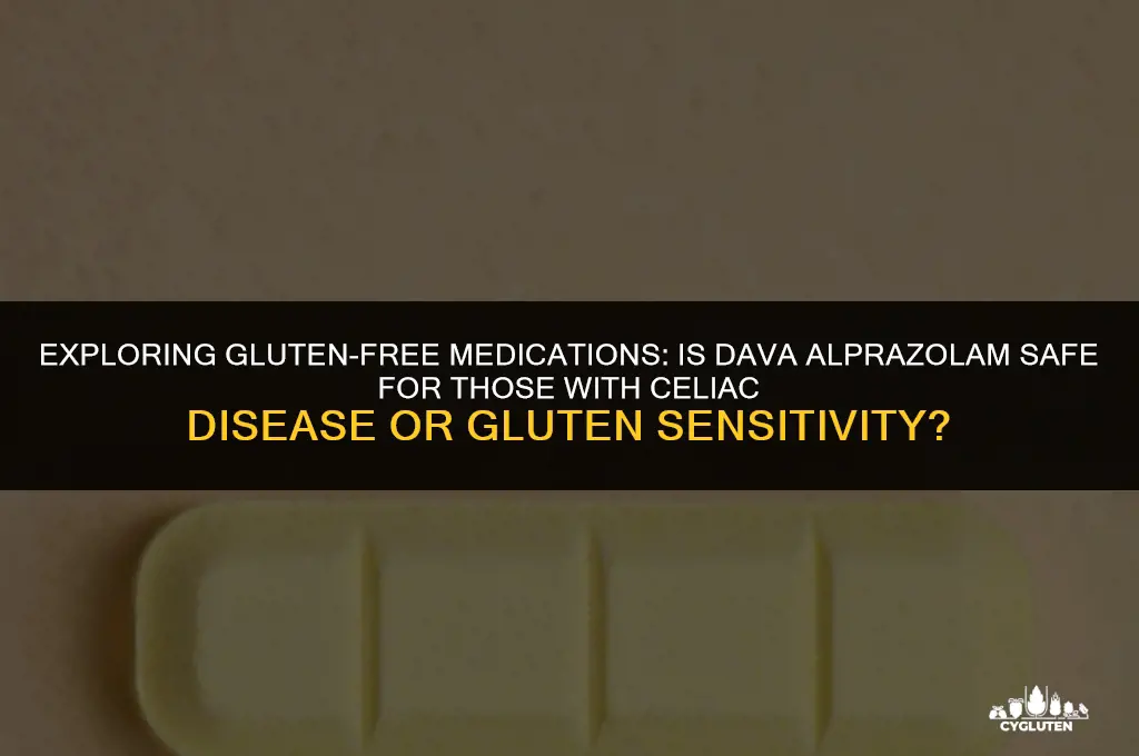 is dava alprazolam gluten free