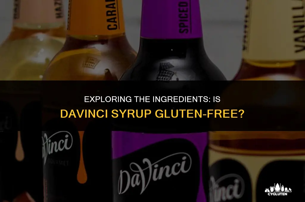 is davinci syrup gluten free