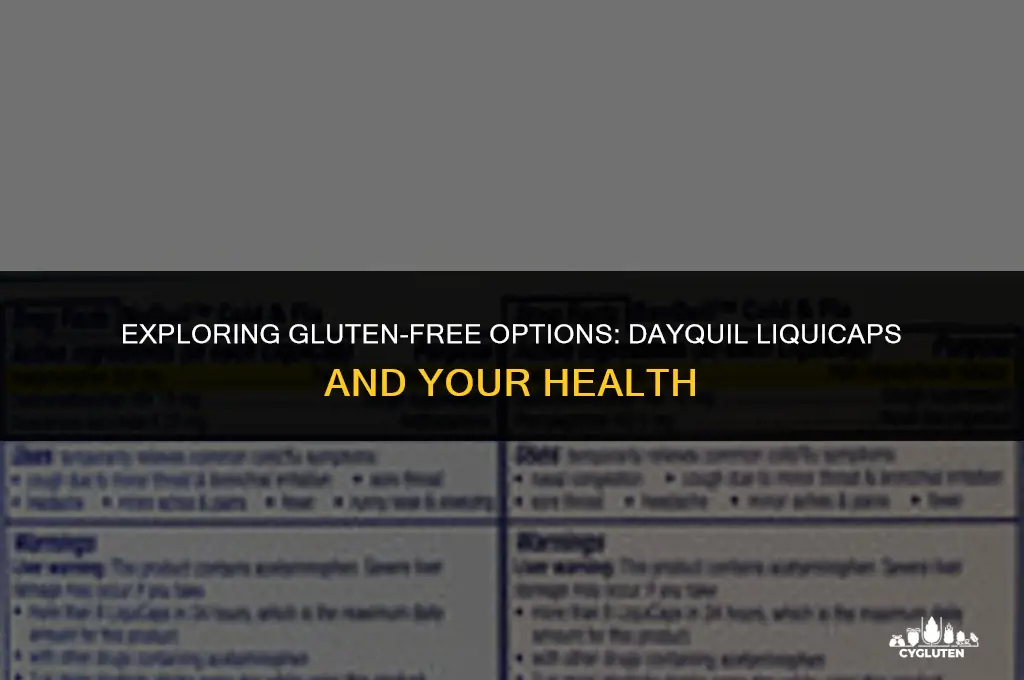 is dayquil liquicaps gluten free