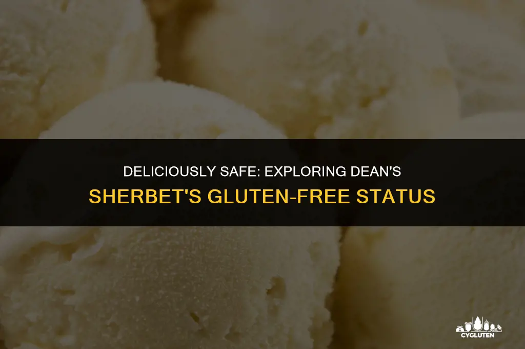 is deans sherbet gluten free