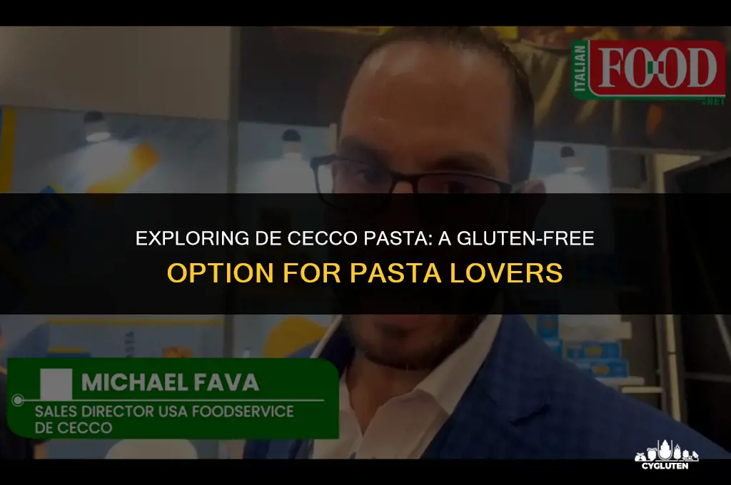 is dececco pasta gluten free