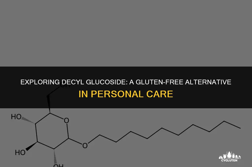is decyl glucoside gluten free
