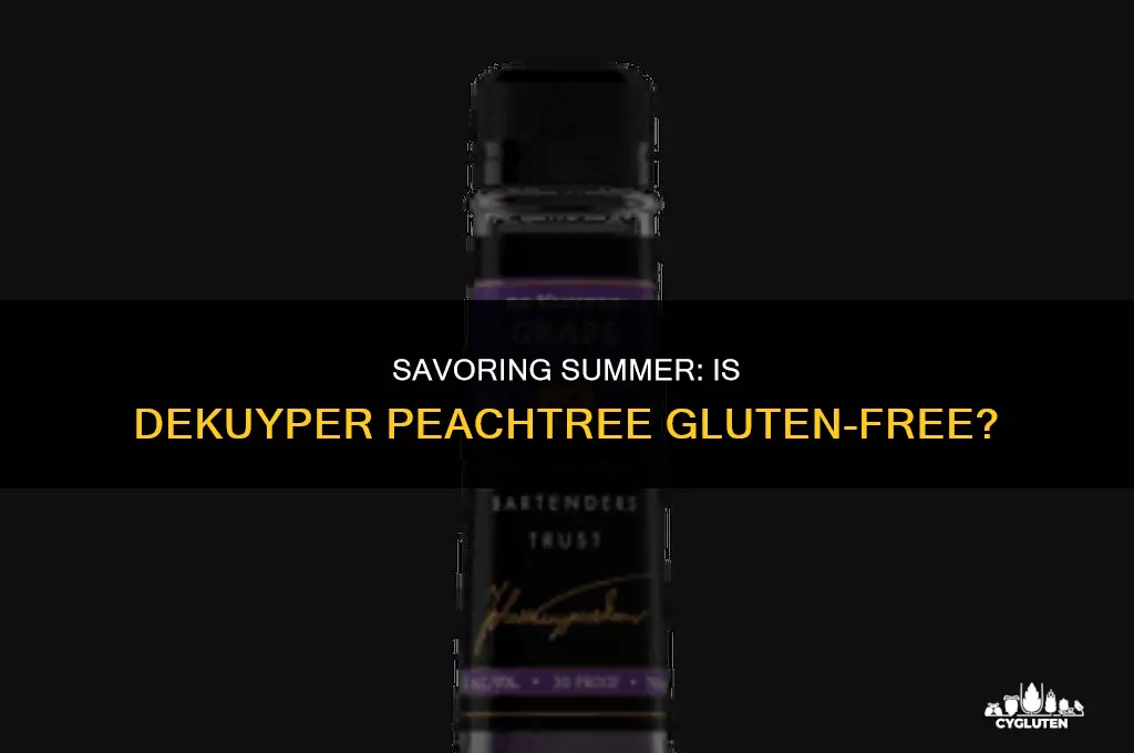 is dekuyper peachtree gluten free