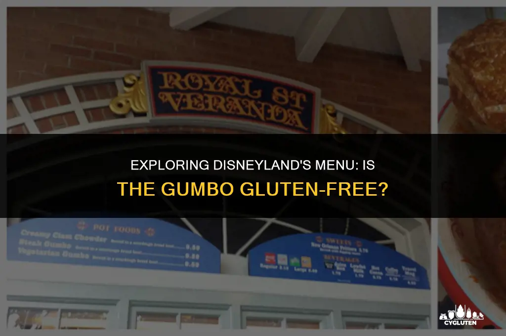 is disneyland gumbo gluten free