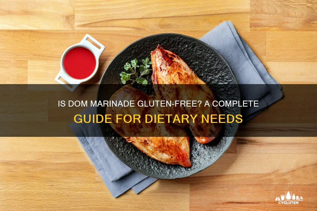 is dom marinade gluten free