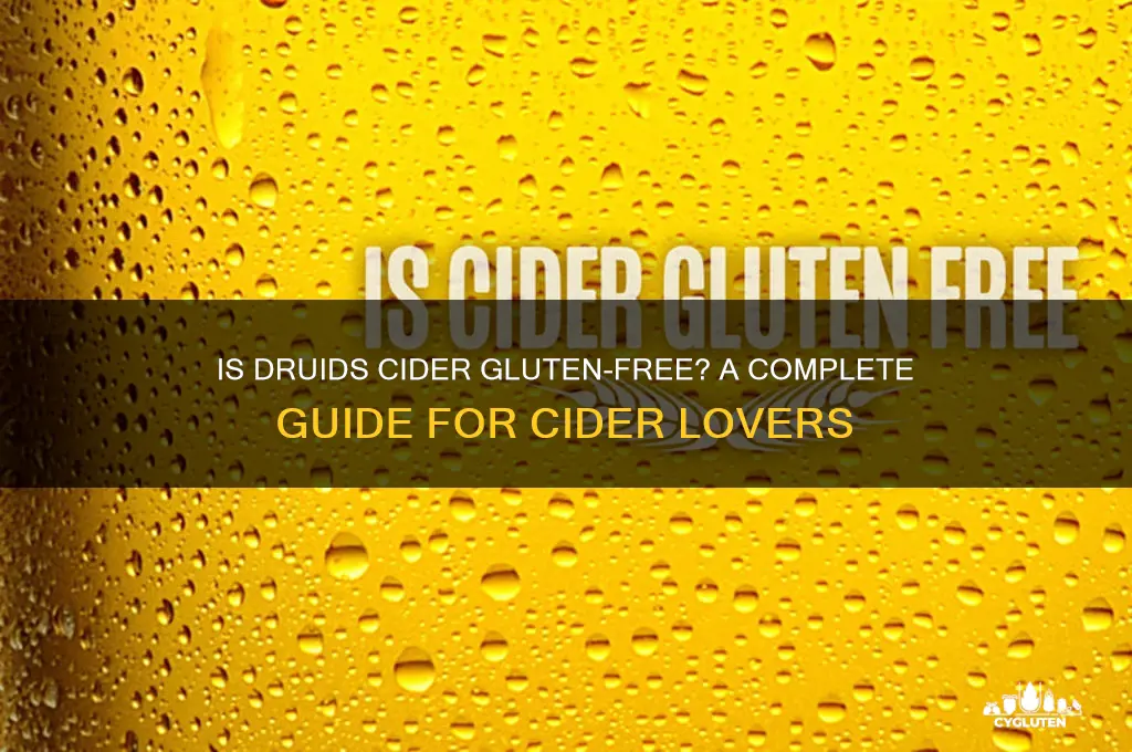 is druids cider gluten free