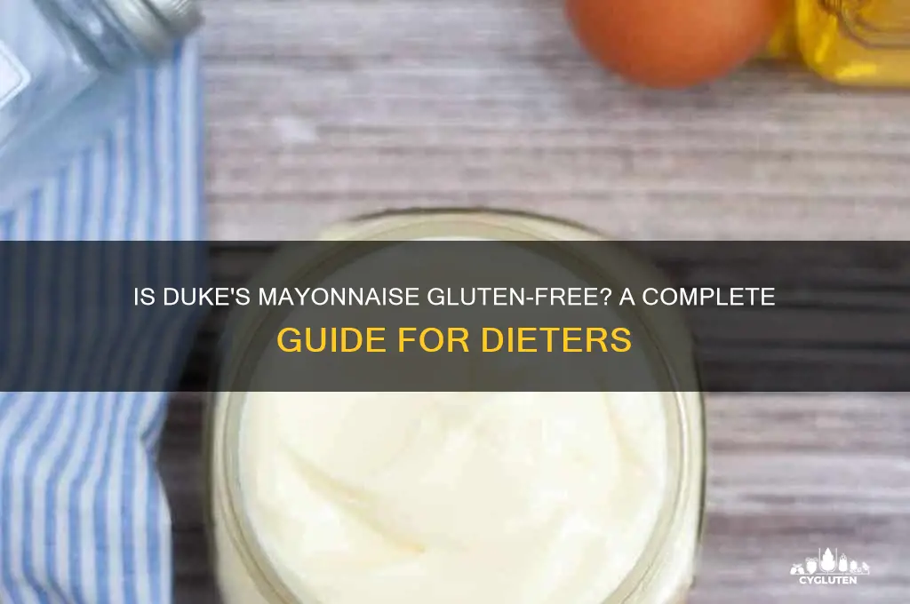 is dukes mayonaisse gluten free