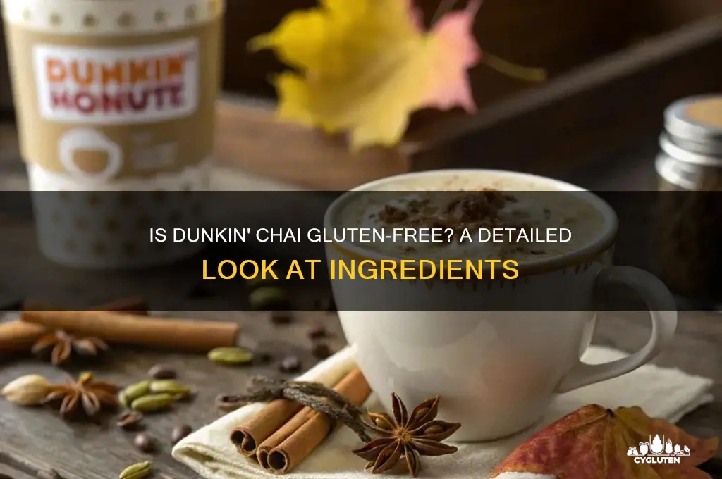 is dunkin chai gluten free