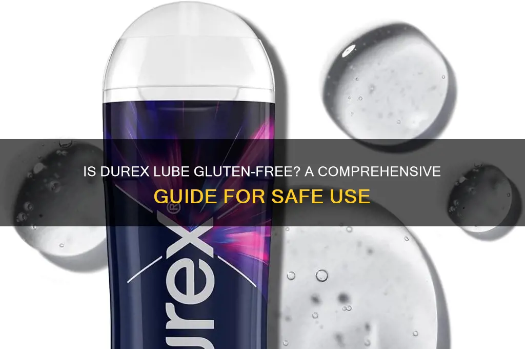 is durex lube gluten free