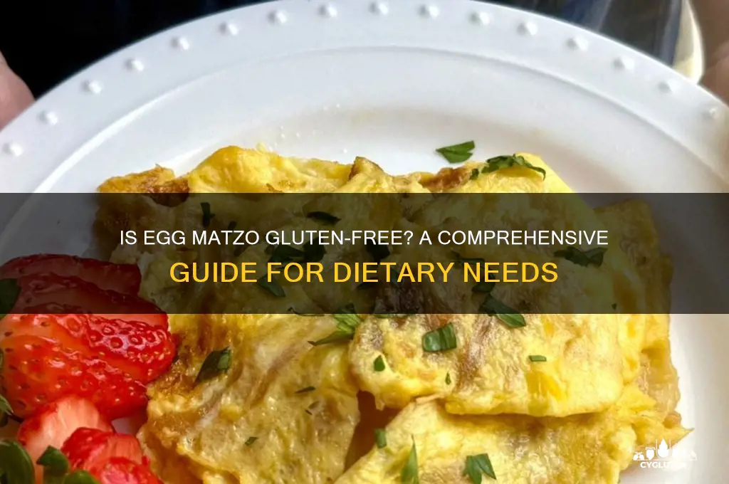 is egg matzo gluten free