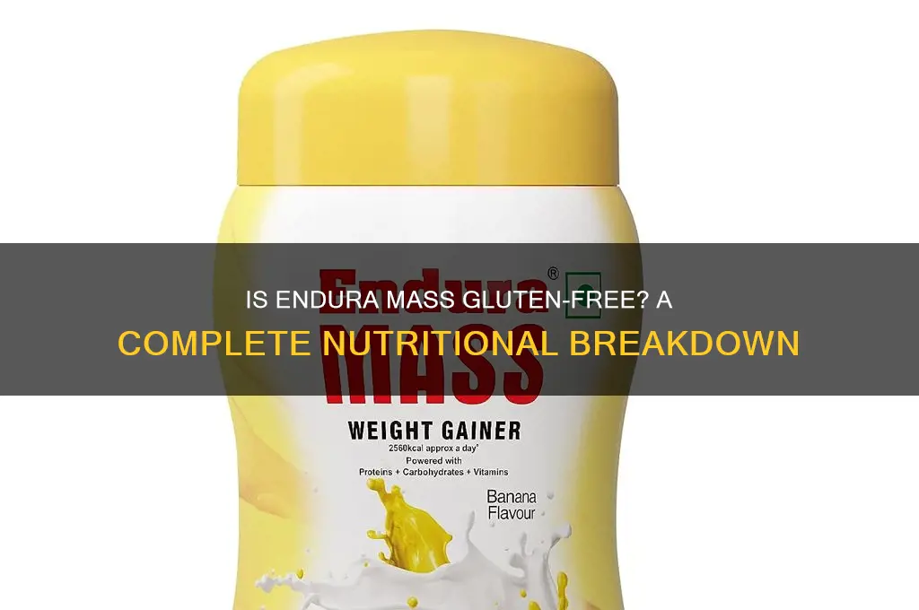 is endura mass gluten free
