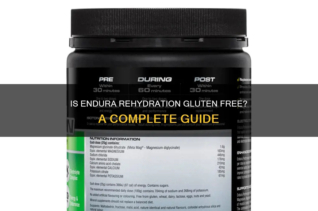 is endura rehydration gluten free