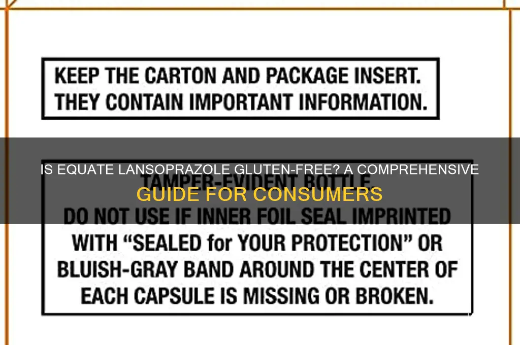 is equate lansoprazole gluten free