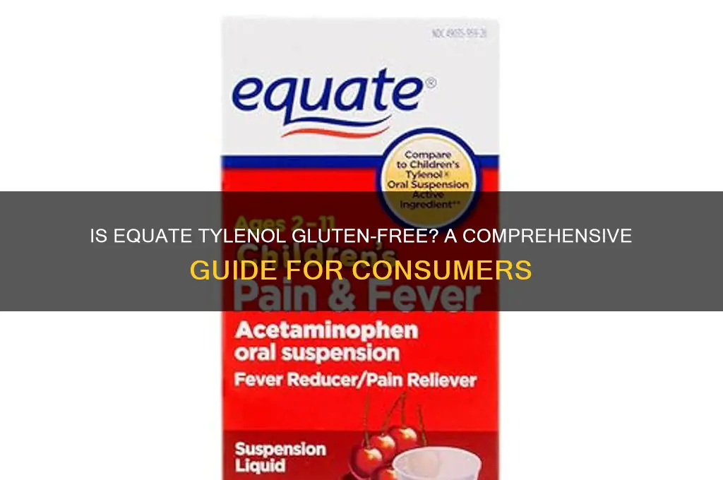 is equate tylenol gluten free