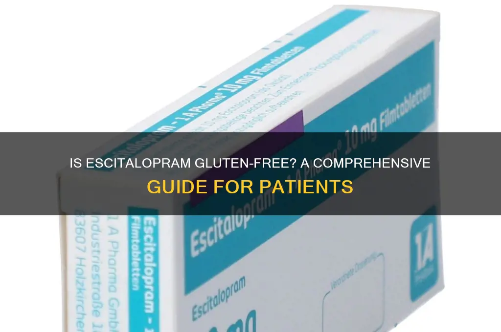 is escitalopram gluten free