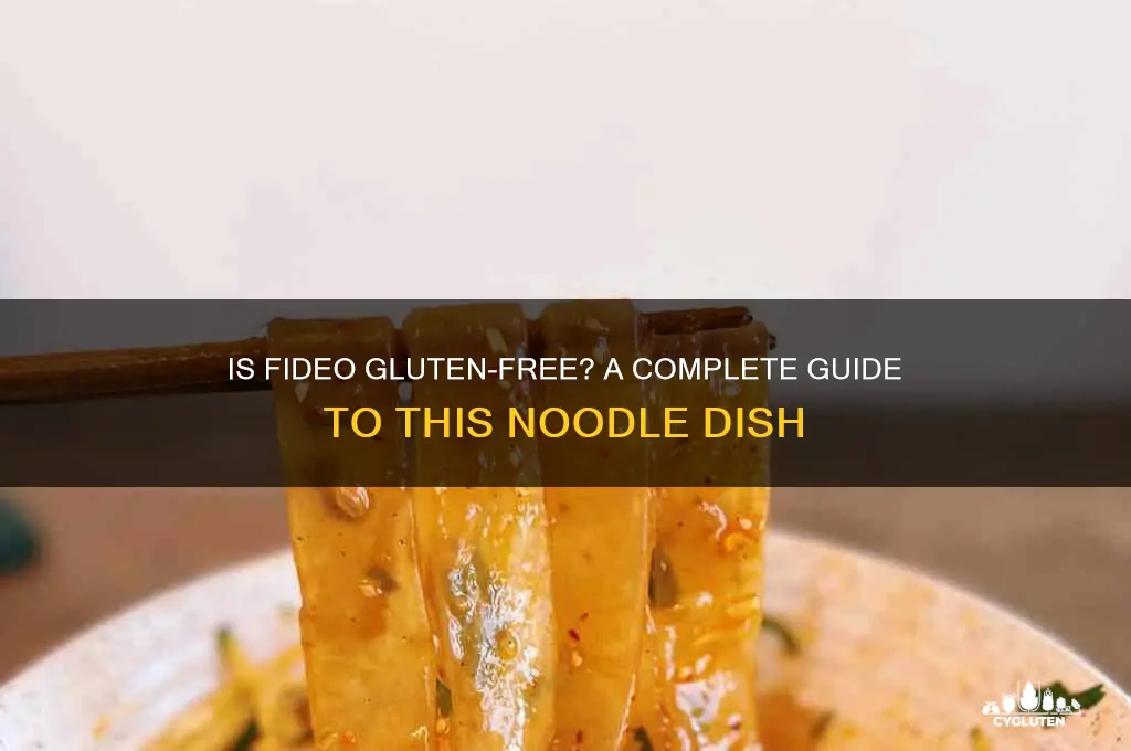 is fideo gluten free