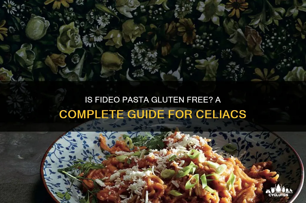 is fideo pasta gluten free
