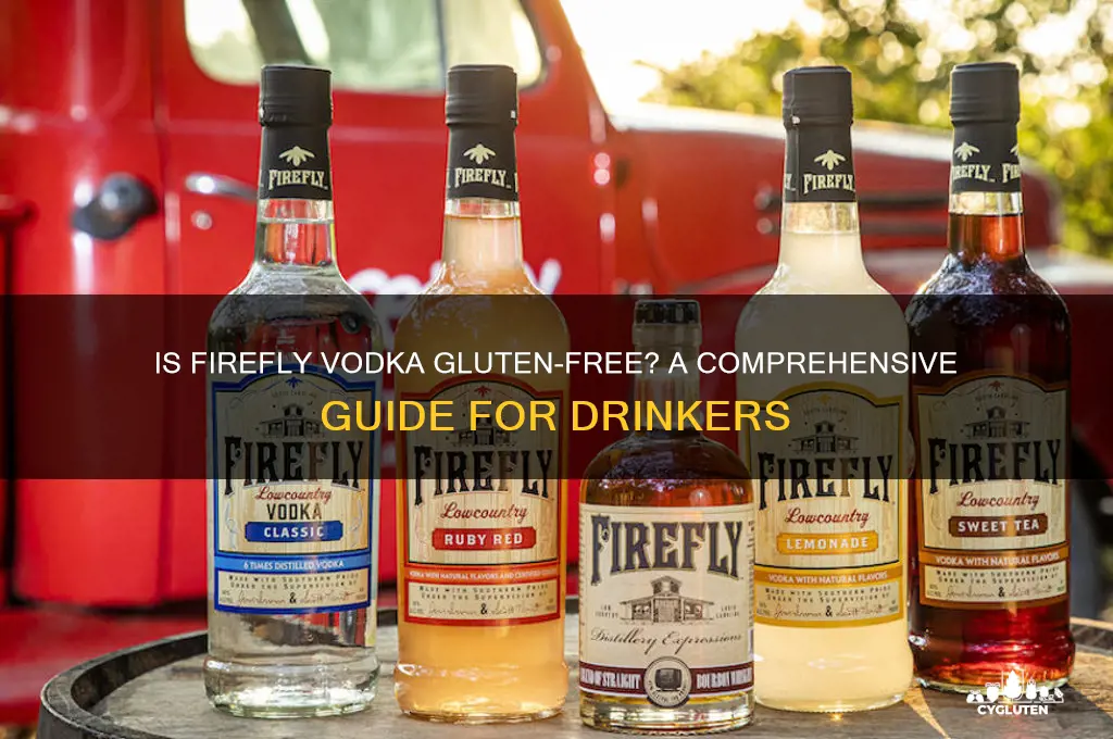 is firefly vodka gluten free