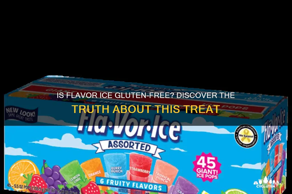 is flavor ice gluten free