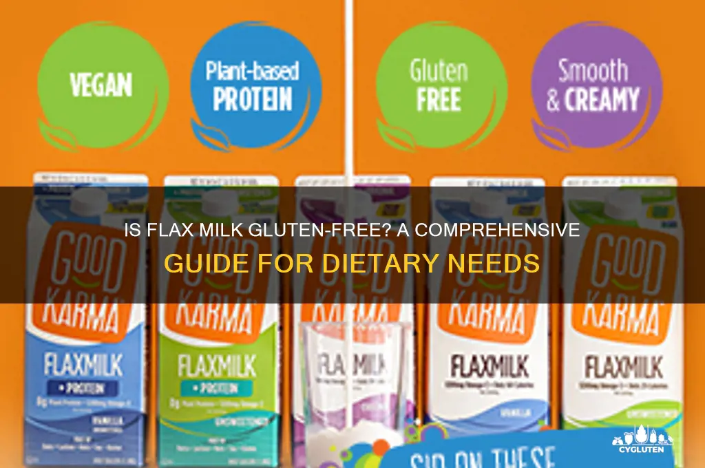 is flax milk gluten free