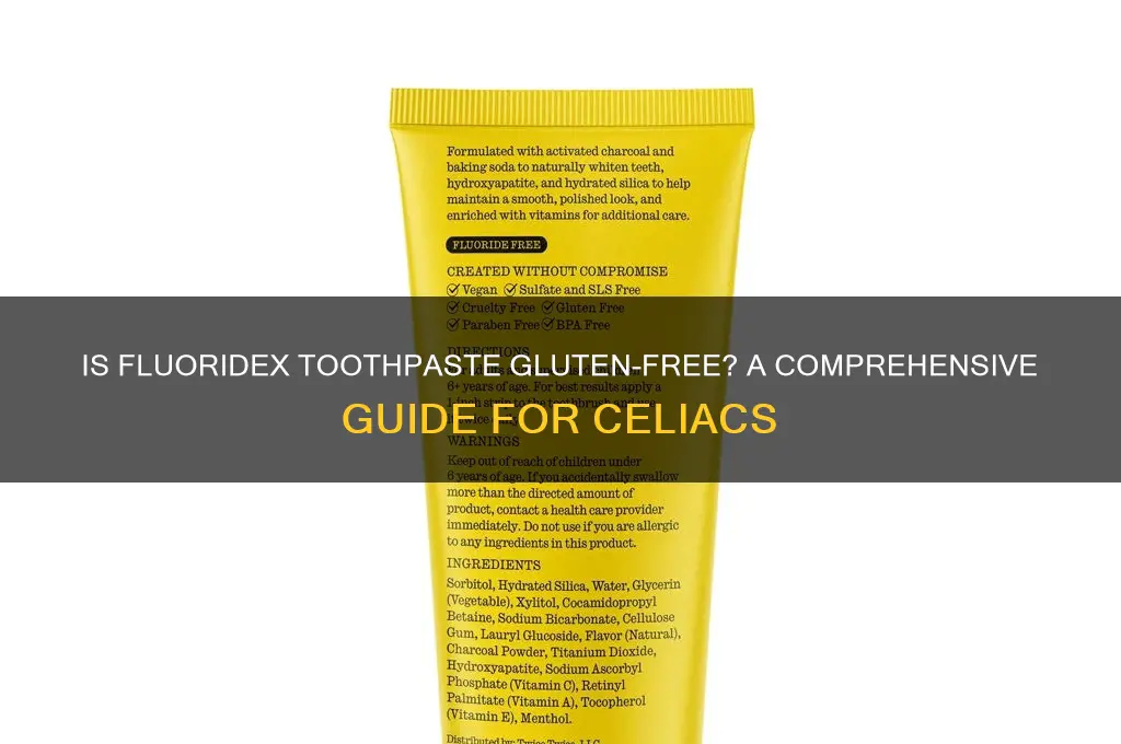 is fluoridex toothpaste gluten free