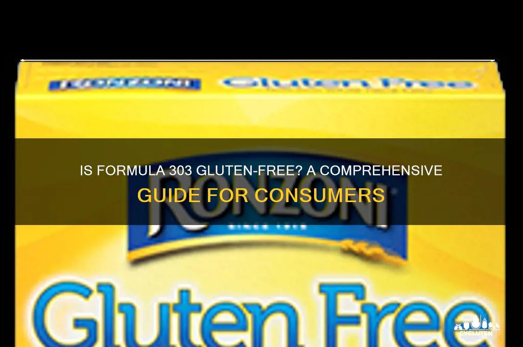 is formula 303 gluten free