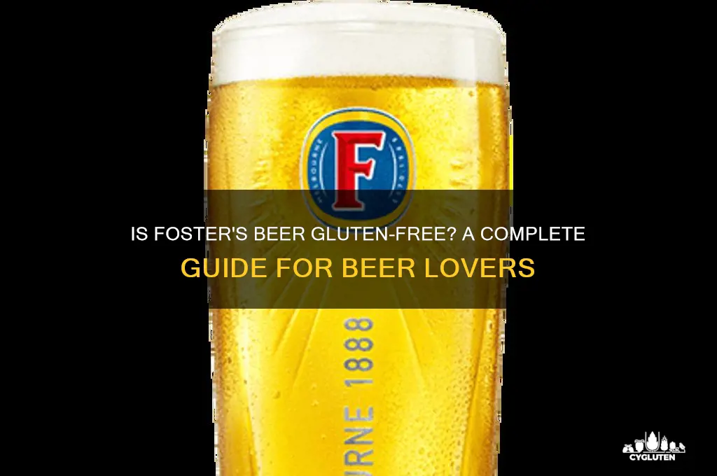 is fosters beer gluten free