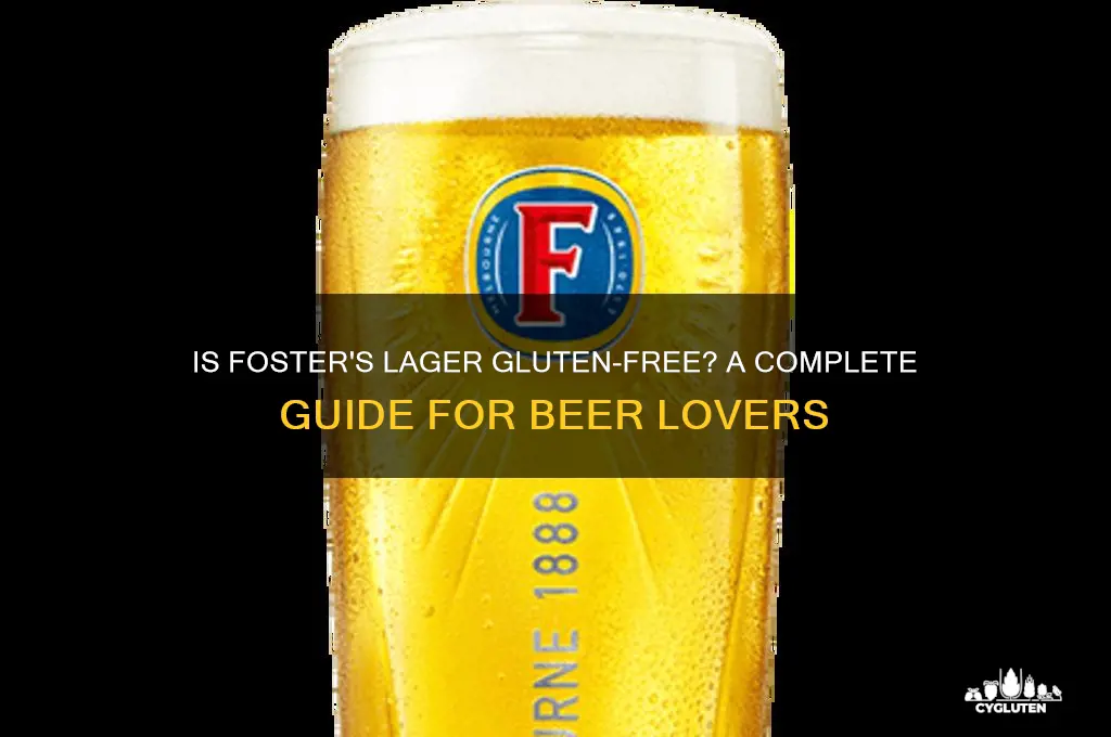 is fosters lager gluten free