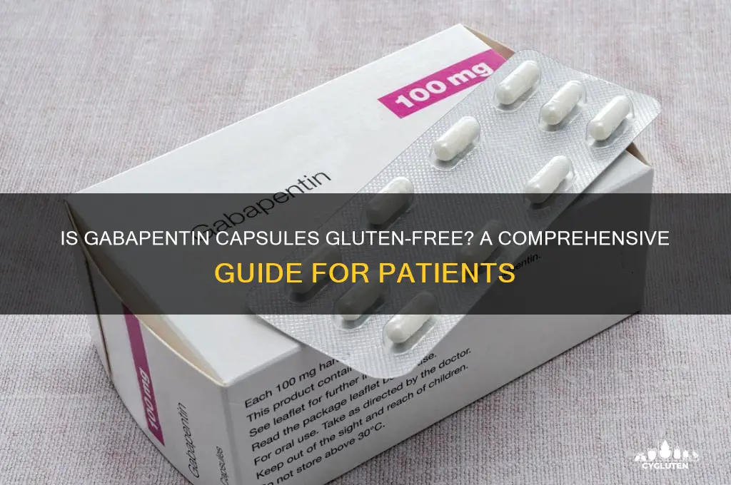 is gabapentin capsules gluten free