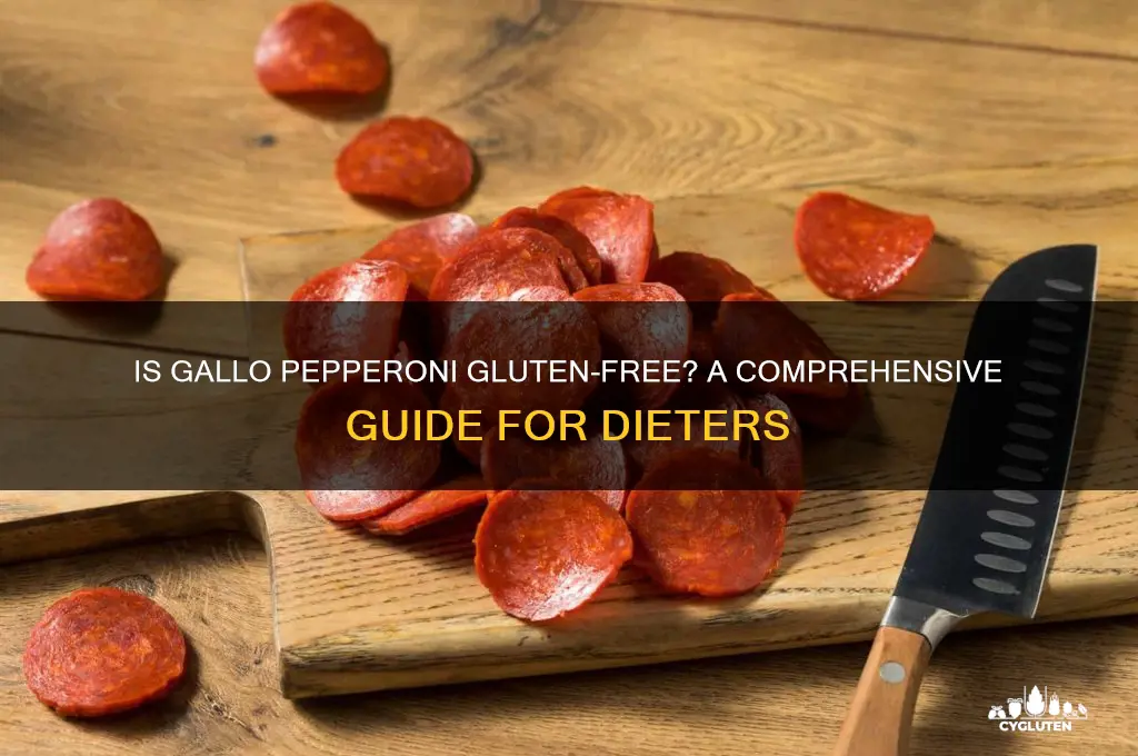 is gallo pepperoni gluten free