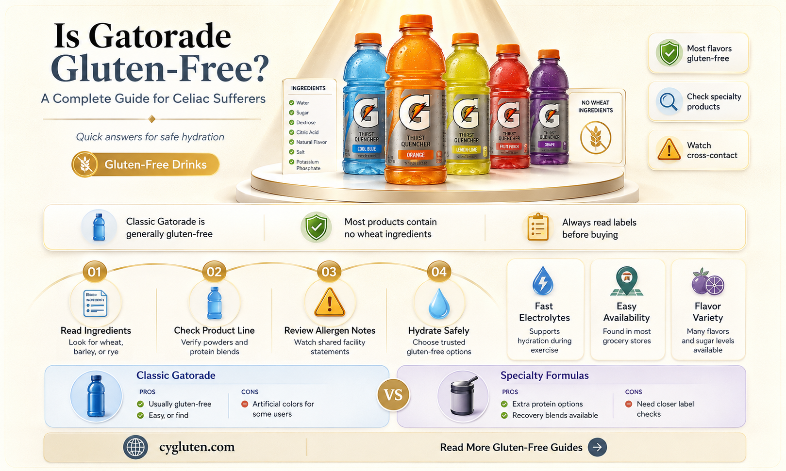 are gatorade gluten free