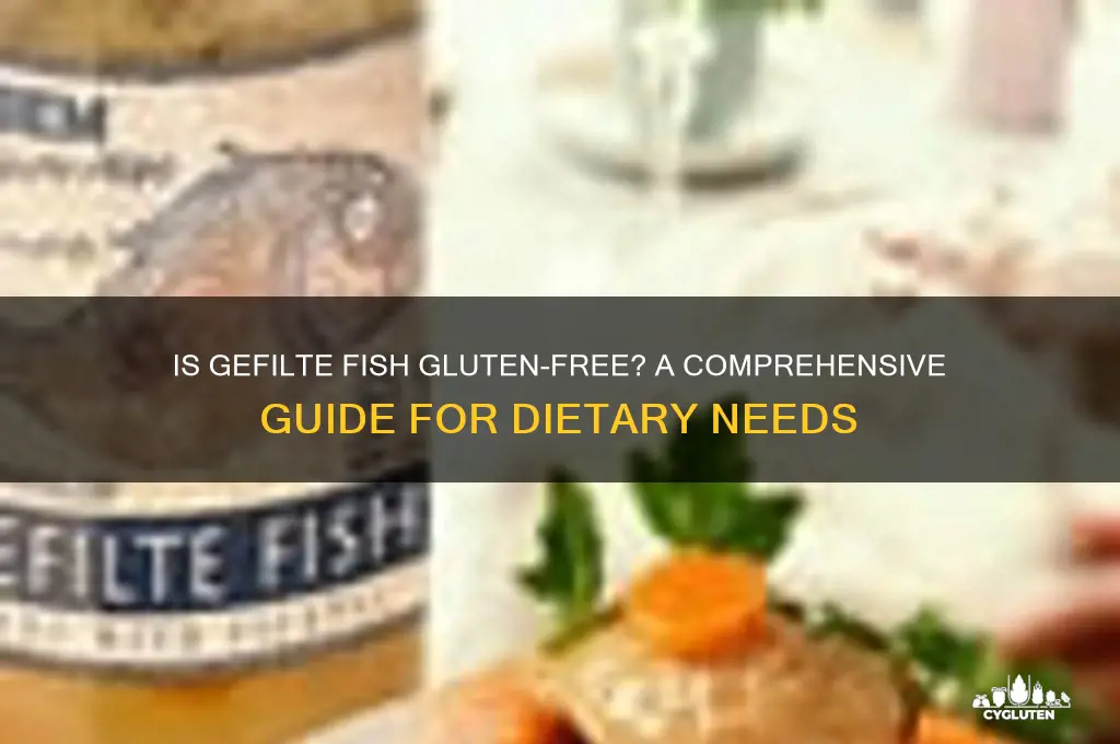 is gefilte fish gluten free