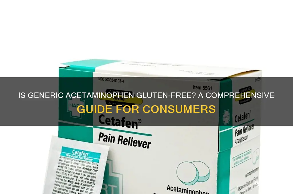 is generic acetaminophen gluten free