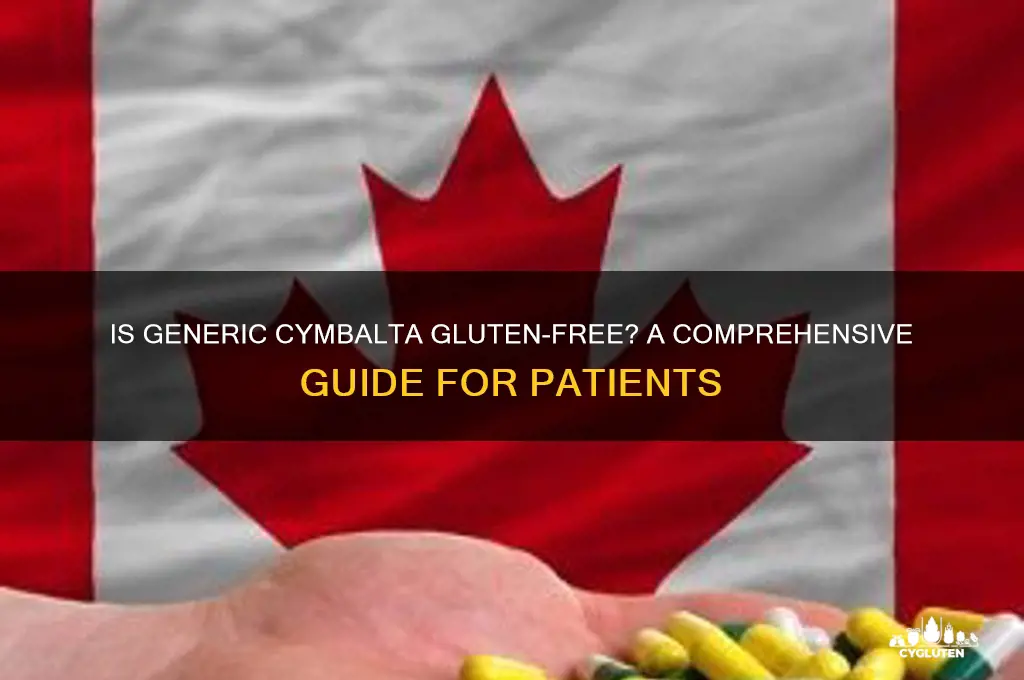is generic cymbalta gluten free