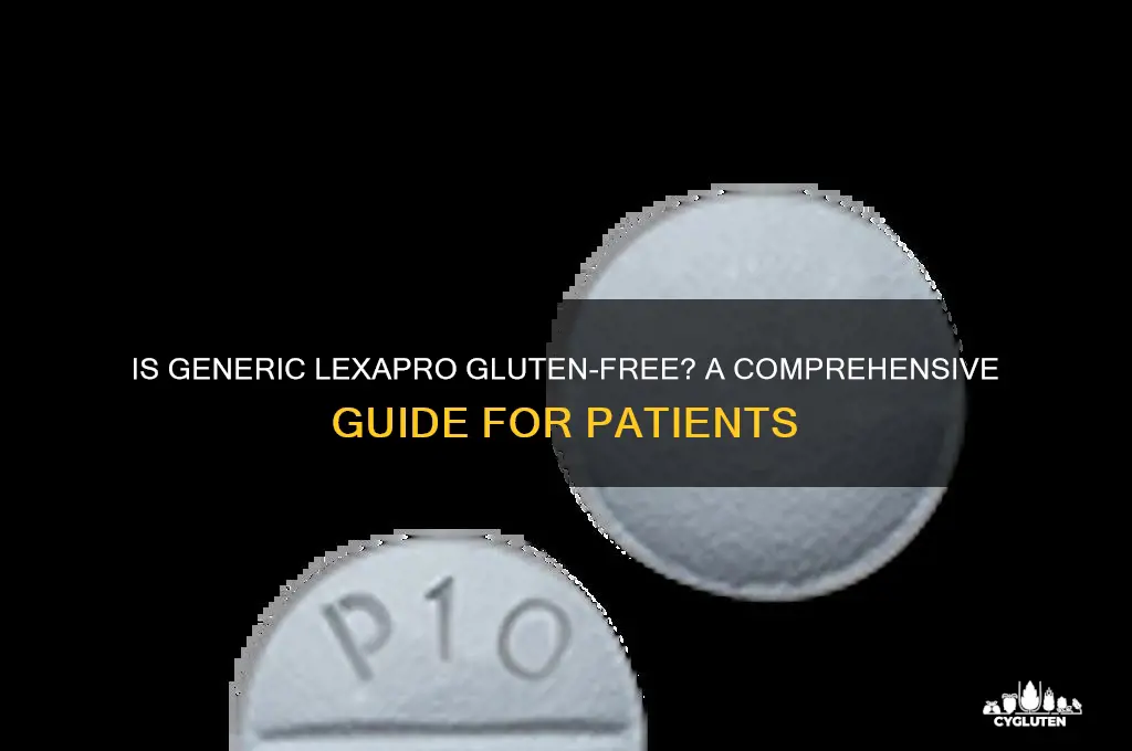 is generic lexapro gluten free