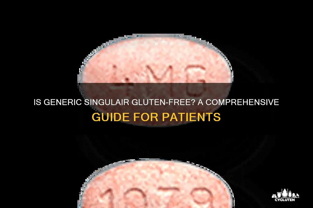 is generic singulair gluten free