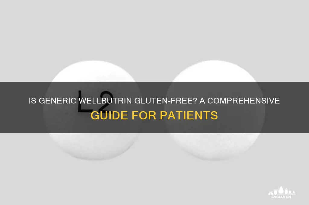 is generic wellbutrin gluten free