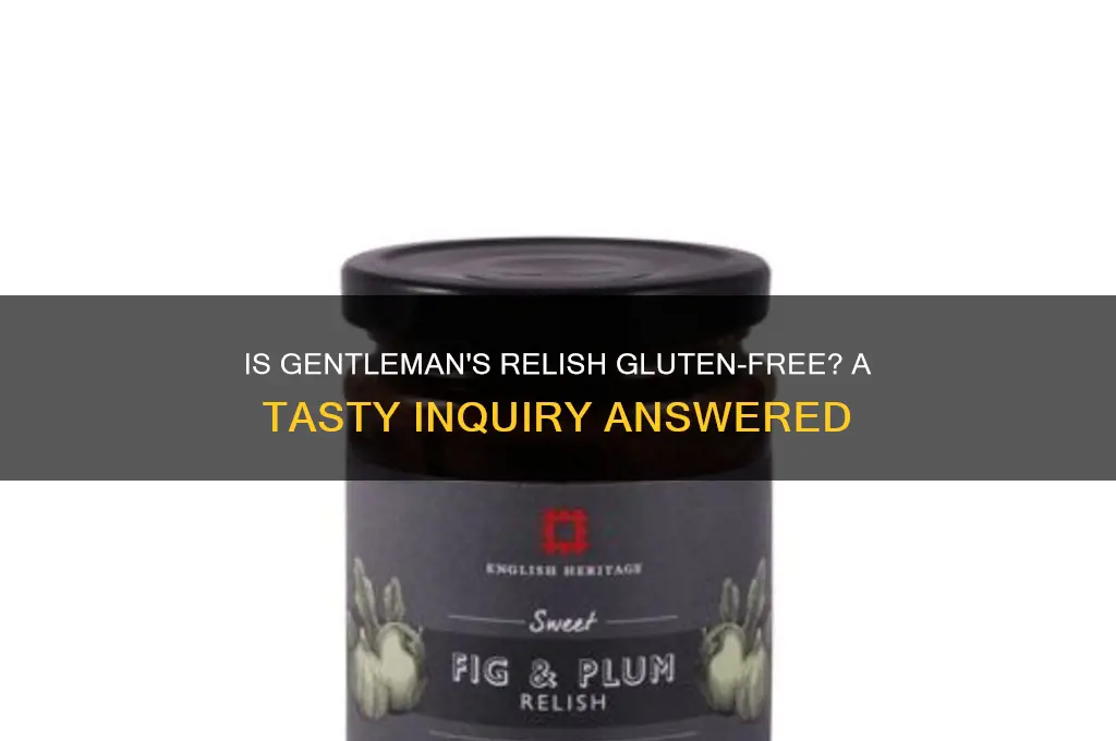 is gentlemans relish gluten free