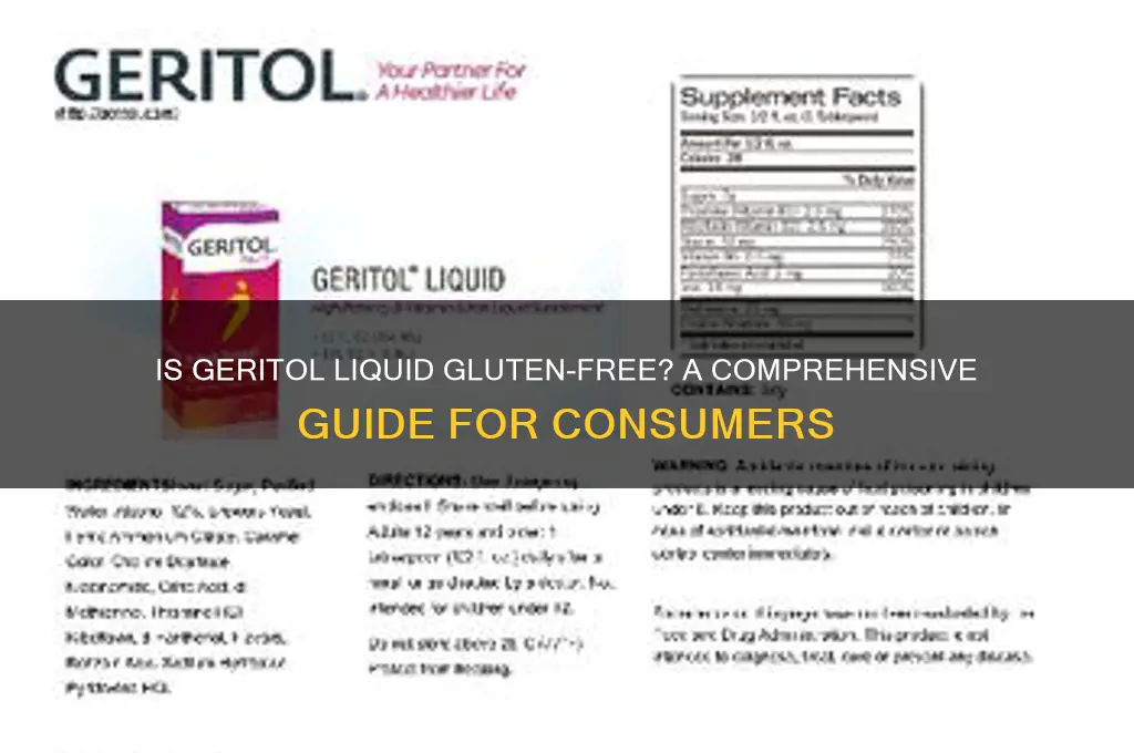 is geritol liquid gluten free