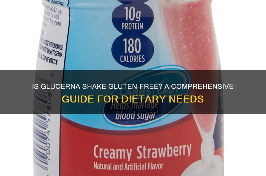is glucerna shake gluten free