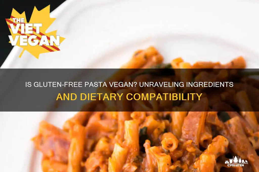 is gluten free pasta vegan