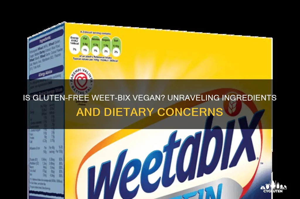 is gluten free weetbix vegan