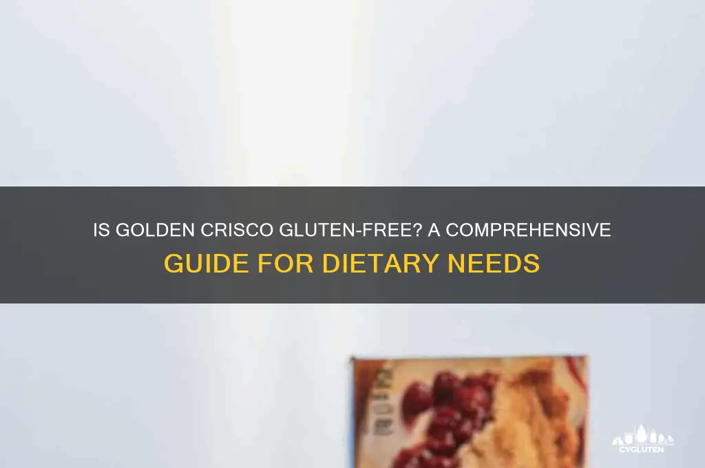 is golden crisco gluten free